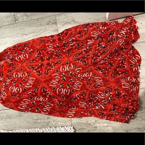 Free people red maxi skirt- medium worn once